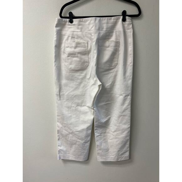 Wonderly White Pull On Wide Leg Jeans Sz 14P - Picture 2 of 3
